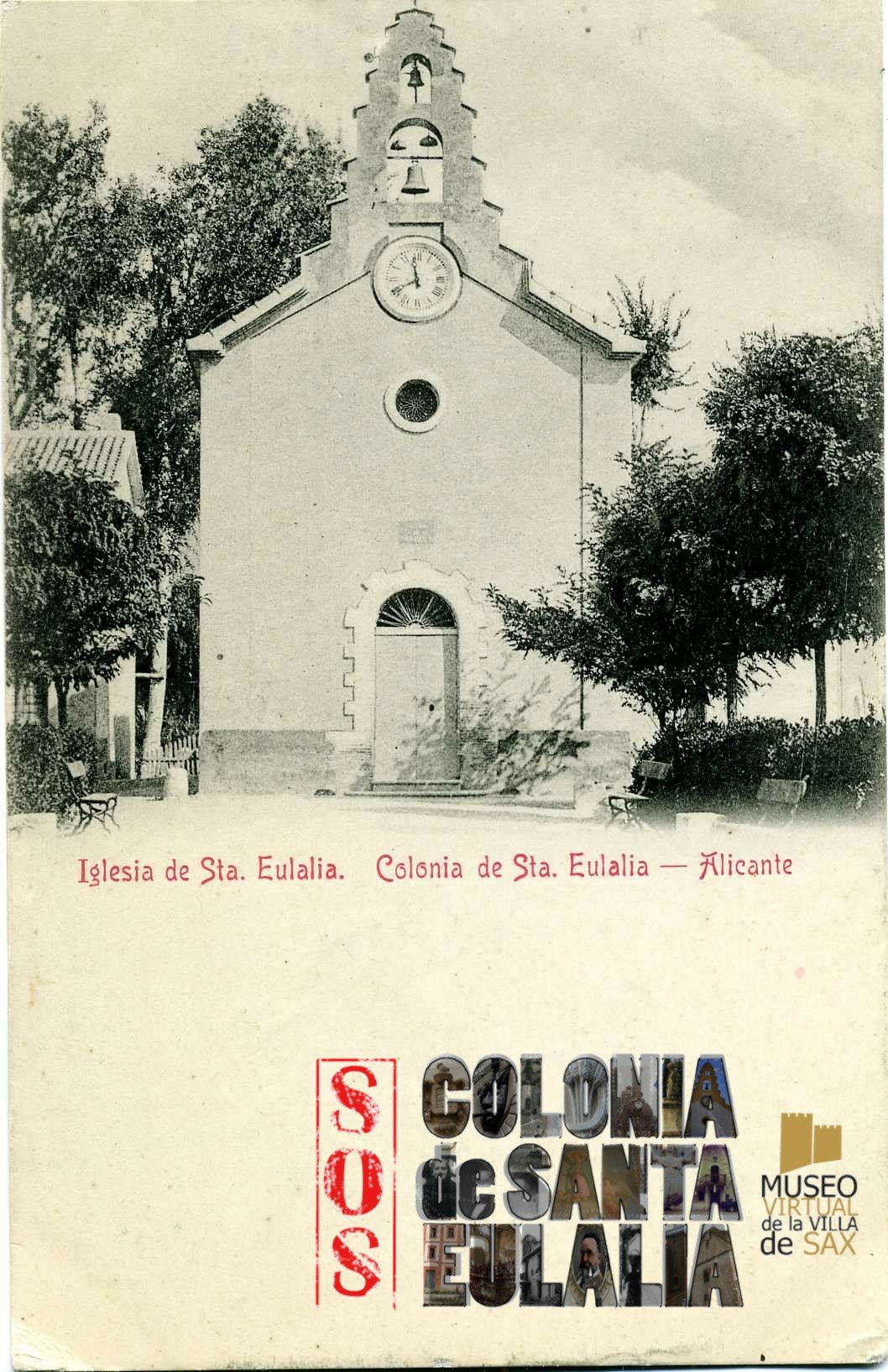 Postal de la ermita de la Colonia de Santa Eulalia (col. Ayuntamiento de Sax)